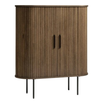 Hnedá skrinka v dekore duba s posuvnými dverami 100x118 cm Nola – Unique Furniture - Image 2