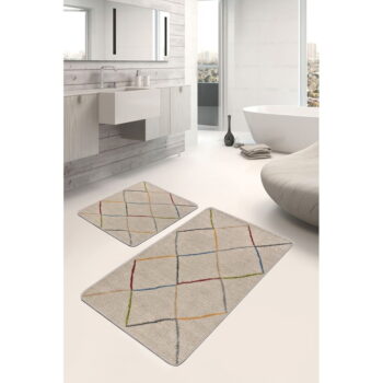 Béžové kúpeľňové predložky v súprave 2 ks 60x100 cm – Mila Home - Image 2