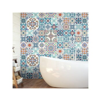 Sada 60 nástenných samolepiek Ambiance Tiles Azulejos Antibes, 10 × 10 cm – Obrázok 4