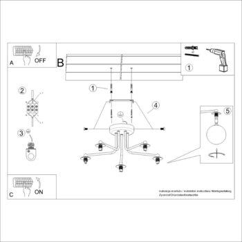 Biele stropné svietidlo Beam – Nice Lamps - Image 8