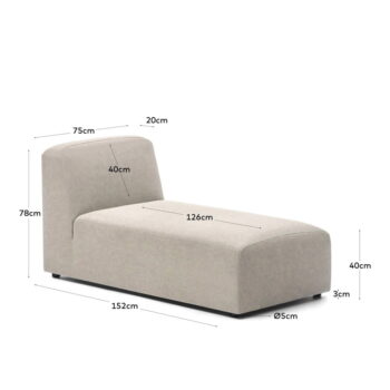 Béžový modul pohovky Neom - Kave Home – Obrázok 4