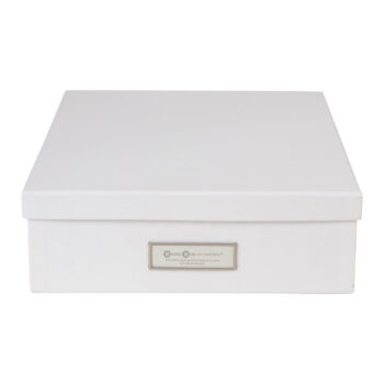 Biely úložný box s menovkou na dokumenty Bigso Box of Sweden Oskar, veľkosť A4 - Image 7