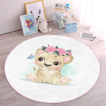 Biely detský koberec ø 120 cm Comfort – Mila Home - Image 2