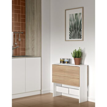 Rozkladací jedálenský stôl s doskou v dekore duba 76x28 cm Papillon – TemaHome - Image 7