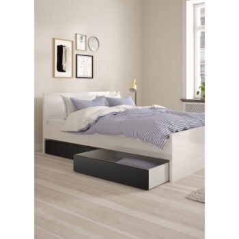 Čierne zásuvky pod posteľ v súprave 2 ks 90x190/140x190 cm Naia – Tvilum – Obrázok 5