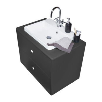 Antracitovosivá závesná skrinka s umývadlom bez batérie 80x62 cm Color Bath – Tom Tailor – Obrázok 2