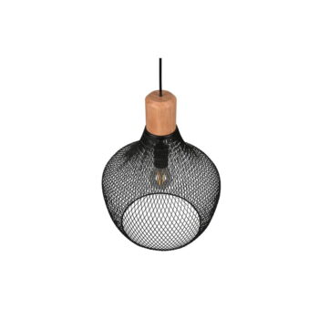 Čierne závesné svietidlo s kovovým tienidlom ø 33 cm Valeria – Trio - Image 6