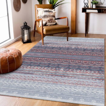 Fialovo-sivý prateľný koberec 120x180 cm Vintage Stripe – Mila Home - Image 3