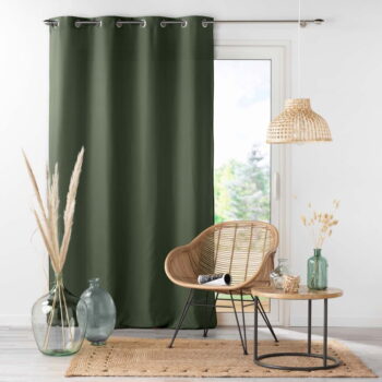 Kaki záves z mikrovlákna 140x280 cm Absolu – douceur d'intérieur - Image 4