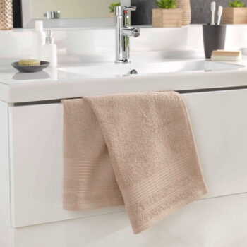 Béžový froté bavlnený uterák 50x90 cm Tendresse – douceur d'intérieur - Image 2