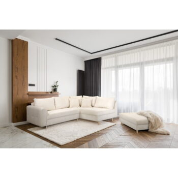 Krémový menčestrový taburet Ariella – Ropez - Image 5