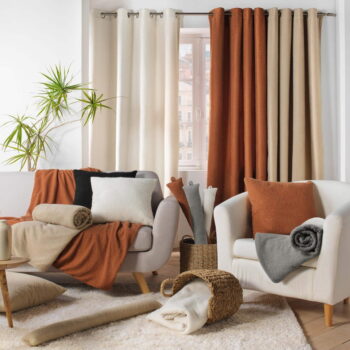 Červenooranžová fleecová deka 180x220 cm Curly Wooly – douceur d'intérieur – Obrázok 5