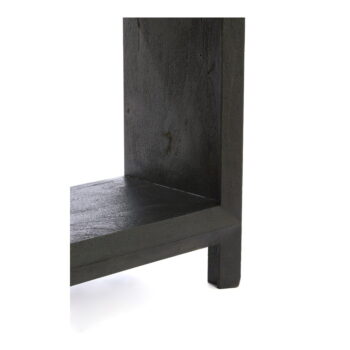 Čierna knižnica z masívneho dreva 48x190 cm Sondrio – Light & Living - Image 6