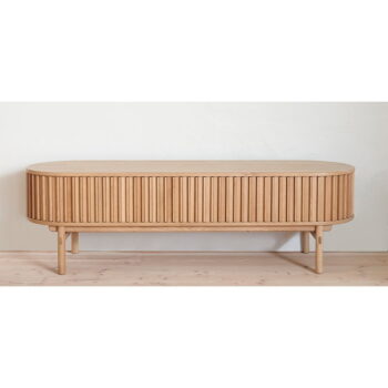 TV stolík v dekore duba v prírodnej farbe 160x48 cm Carno – Unique Furniture – Obrázok 5