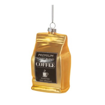 Sklenená vianočná ozdoba Coffee – Sass & Belle - Image 2
