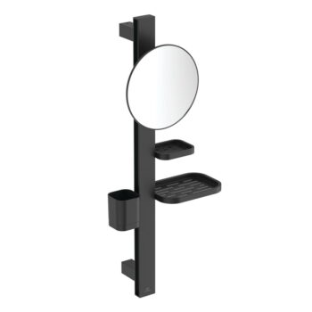 Nástenné zrkadlo s poličkou/s vešiakom ø 20,5 cm ALU+ – Ideal Standard - Image 4