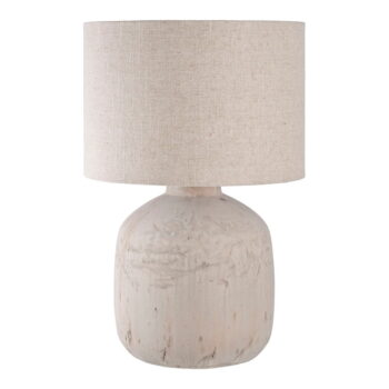 Krémová stolová lampa s textilným tienidlom (výška 46,5 cm) Bilby – House Nordic