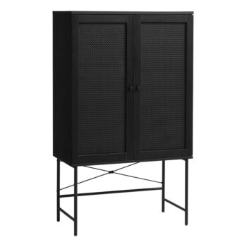 Čierna skrinka v dekore duba 80x135 cm Pensacola – Unique Furniture - Image 2