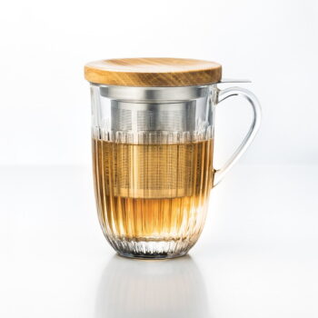 Sklenený hrnček so sitkom 280 ml Ouessant – La Rochére - Image 3