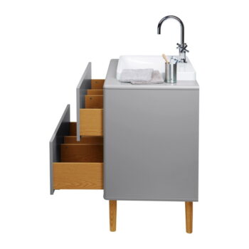 Sivá závesná skrinka s umývadlom bez batérie 80x62 cm Color Bath – Tom Tailor - Image 6