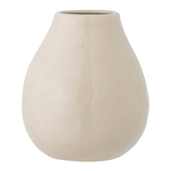 Krémová ručne maľovaná váza z kameniny (výška 17 cm) Taza – Bloomingville - Image 2