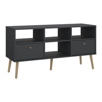 Antracitový TV stolík 117x61 cm Bodo – Tvilum – Obrázok 5