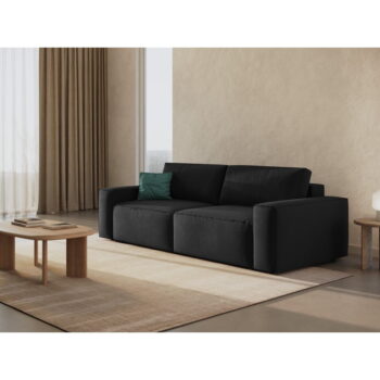 Čierna rozkladacia pohovka 247 cm Jodie – Micadoni Home - Image 2