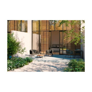 Tmavosivé záhradné kreslo Omer – Diphano – Obrázok 2