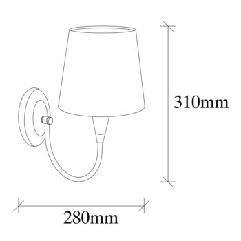 Kovové nástenné svietidlo v zlatej farbe Opviq lights Patrick - Image 2