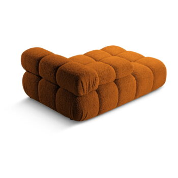 Oranžový modul pohovky z textílie bouclé (ľavý roh) Bellis – Micadoni Home - Image 5