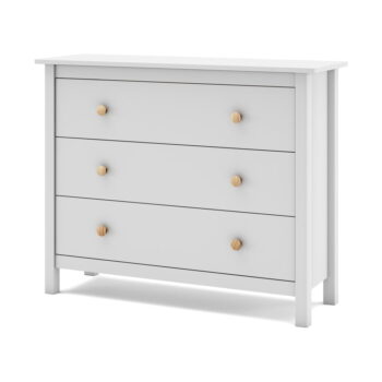 Biela nízka detská komoda z borovicového dreva 100x80 cm Max – Marckeric – Obrázok 11