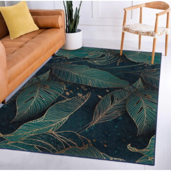 Prateľný behúň v petrolejovej farbe 80x200 cm Midnight Jungle – Mila Home - Image 11