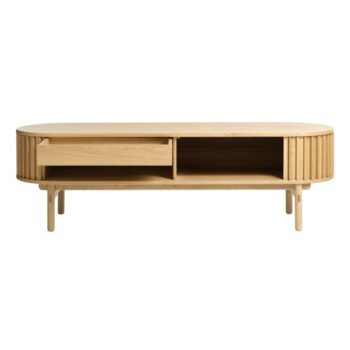 TV stolík v dekore duba v prírodnej farbe 160x48 cm Carno – Unique Furniture – Obrázok 4