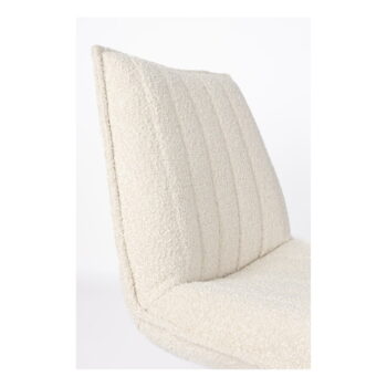 Biele kreslo z textílie bouclé Jax – White Label – Obrázok 9