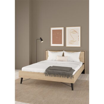 Dvojlôžková posteľ v dekore duba v prírodnej farbe 180x200 cm Ry – Tvilum – Obrázok 5