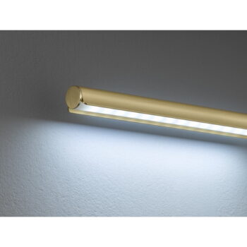LED stojacia lampa v zlatej farbe s kovovým tienidlom (výška  130 cm) Nami – Fischer & Honsel - Image 3