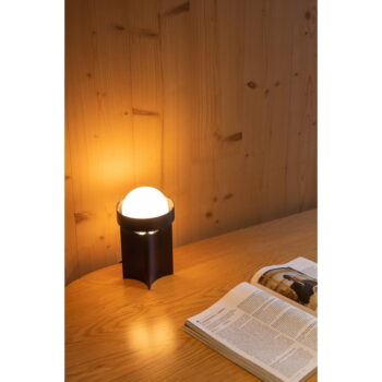 Tmavosivá stmievateľná stolová lampa so skleneným tienidlom (výška 22 cm) Loop – tala - Image 5