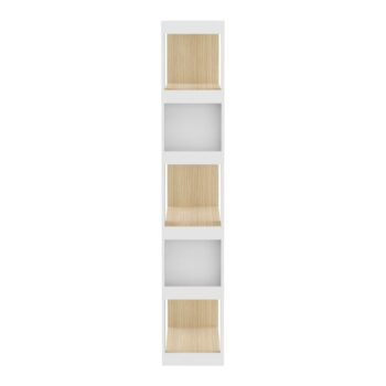 Biela knižnica s doskou v dubovom dekore 90x188 cm Ella - TemaHome - Image 4
