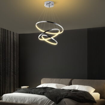 LED závesné svietidlo v striebornej farbe ø 50 cm Simit – Opviq lights - Image 8