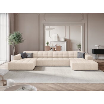 Krémová rohová pohovka (do "U") Chicago – Cosmopolitan Design – Obrázok 4