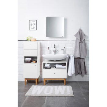 Biela vysoká/závesná kúpeľňová skrinka 40x100 cm Color Bath – Tom Tailor - Image 4