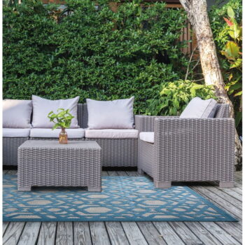 Modrý vonkajší koberec behúň 150x80 cm Oro - Flair Rugs - Image 2