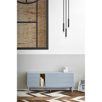 Modrá/sivá nízka komoda 180x76 cm Corvo – Teulat - Image 8