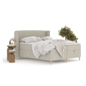 Svetlosivá boxspring posteľ s úložným priestorom 160x200 cm Monpelli – Maison de Rêve - Image 11