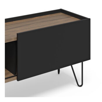 Hnedo-čierny TV stolík v dekore orecha 140x59 cm Nina – TemaHome - Image 5