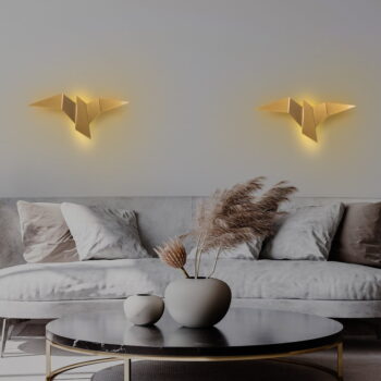 LED nástenné svietidlo v zlatej farbe Pacali – Opviq lights - Image 5