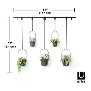 Plastový obal na kvetináč 5 ks  na bylinky/závesný a nástenný  ø 7,5 cm Triflora – Umbra - Image 4