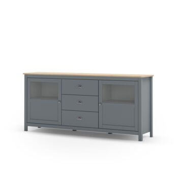 Zelená nízka komoda z borovicového dreva 180x80 cm Misti – Marckeric - Image 5