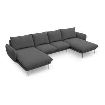 Tmavosivá pohovka do "U" Cosmopolitan Design Vienna – Obrázok 2