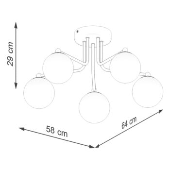 Biele stropné svietidlo Beam – Nice Lamps - Image 7